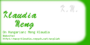 klaudia meng business card